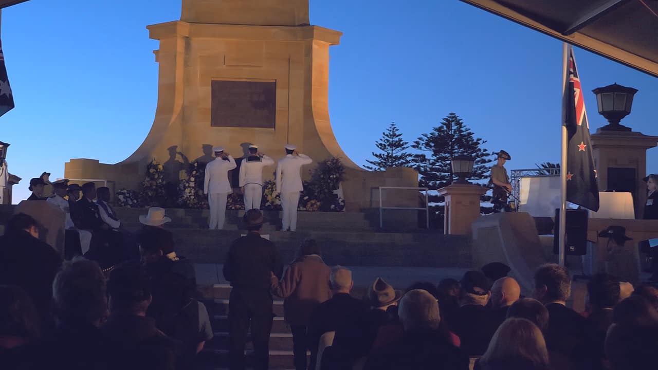 Anzac Day Dawn Service Fremantle War Memorial Australia