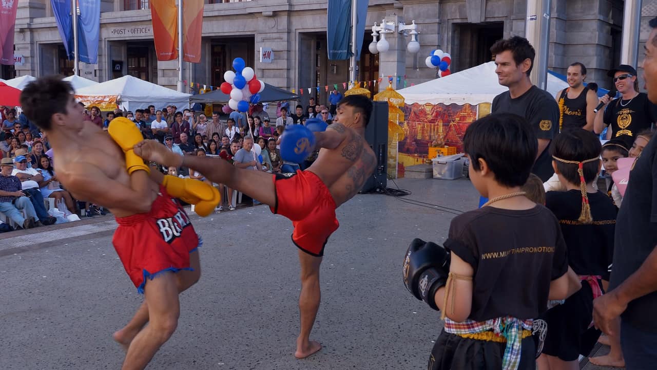 Muay Thai Fight Demo Songkran Festival 2018 Perth Australia