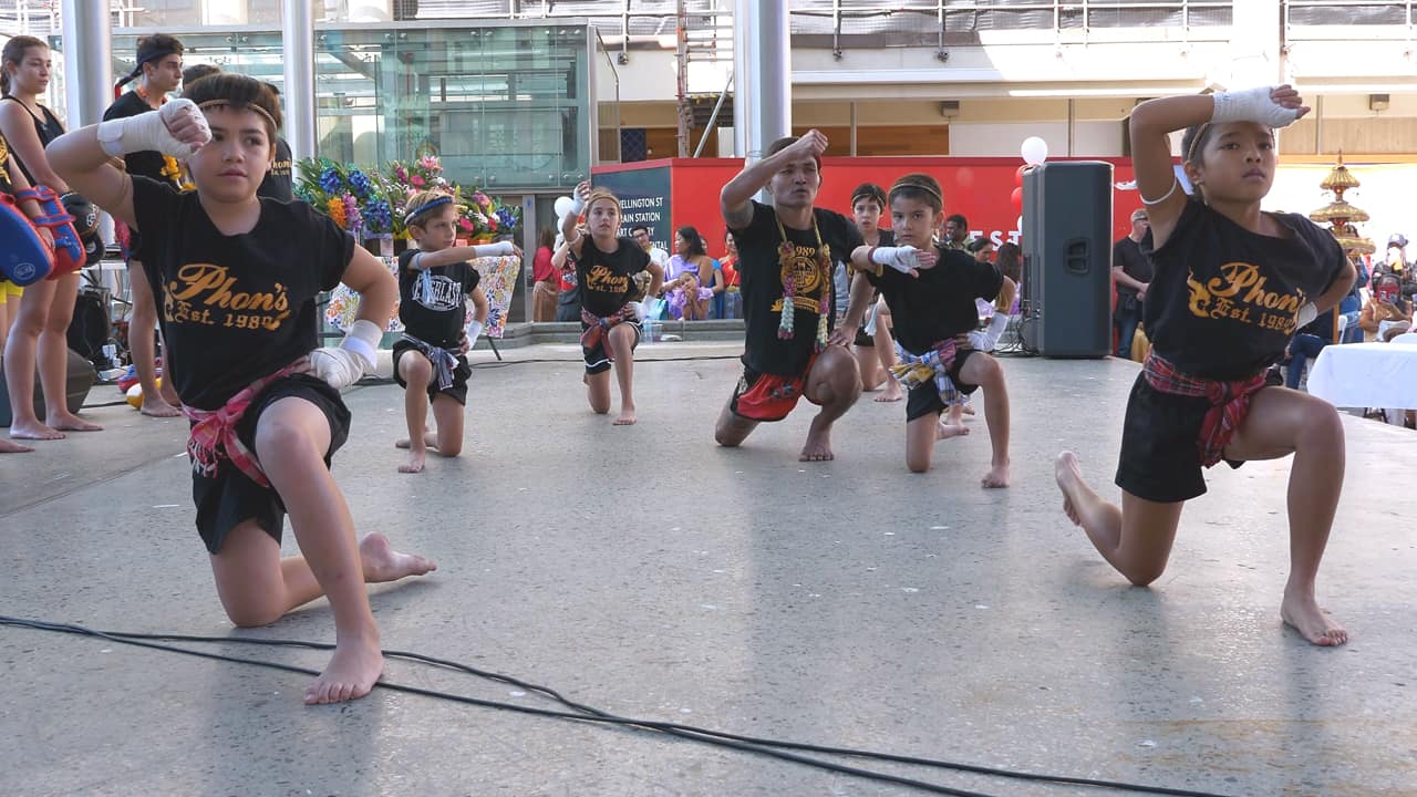 Ram Muay Thai Kids Phon Songkran Festival Perth Australia