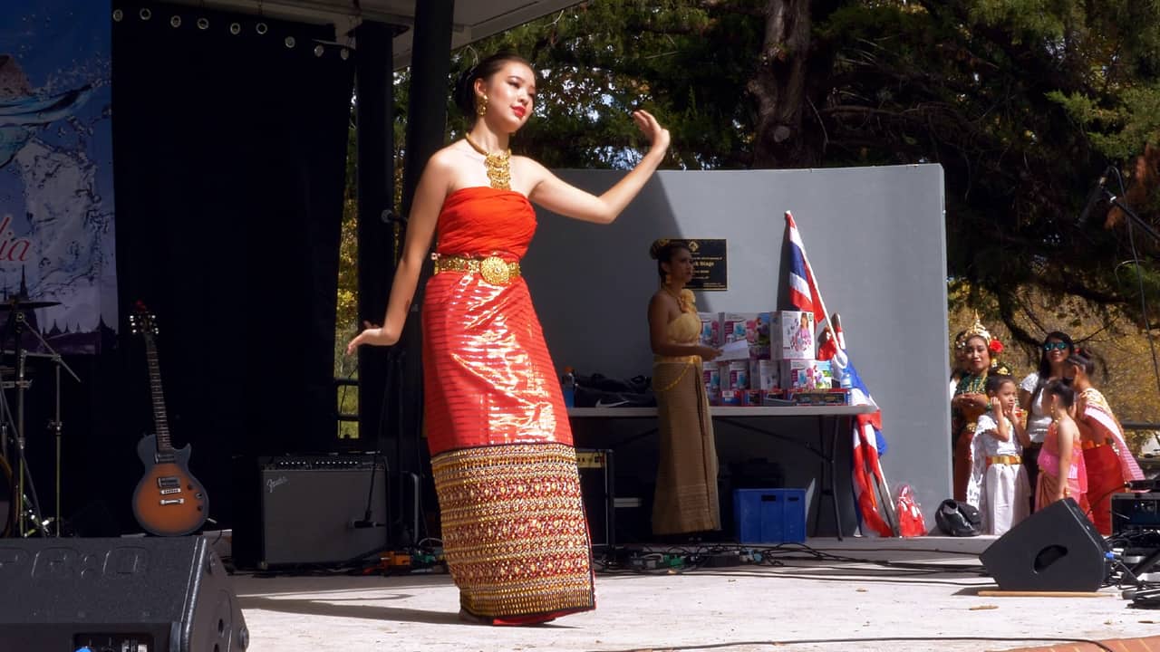 Traditional Thai beauty dance Songkran festival Perth Australia