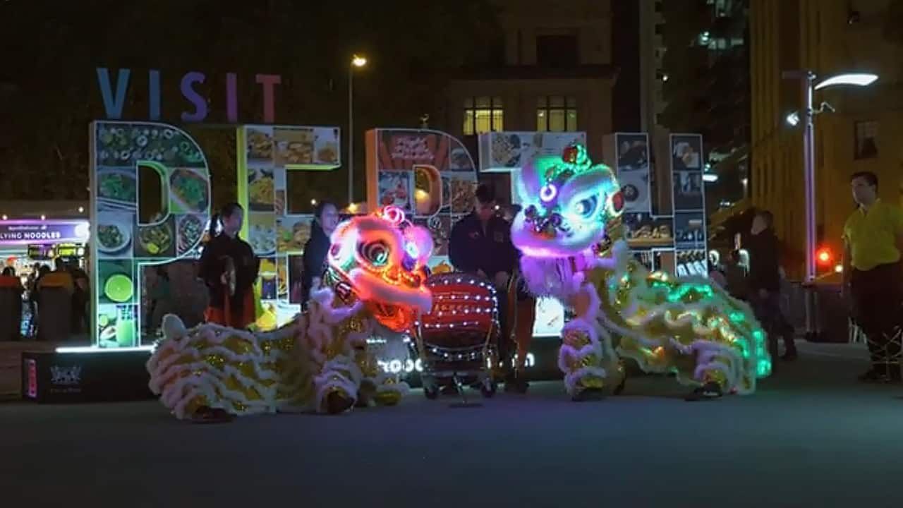 Lion Dance Perth Night Noodle Markets Elizabeth Quay Australia